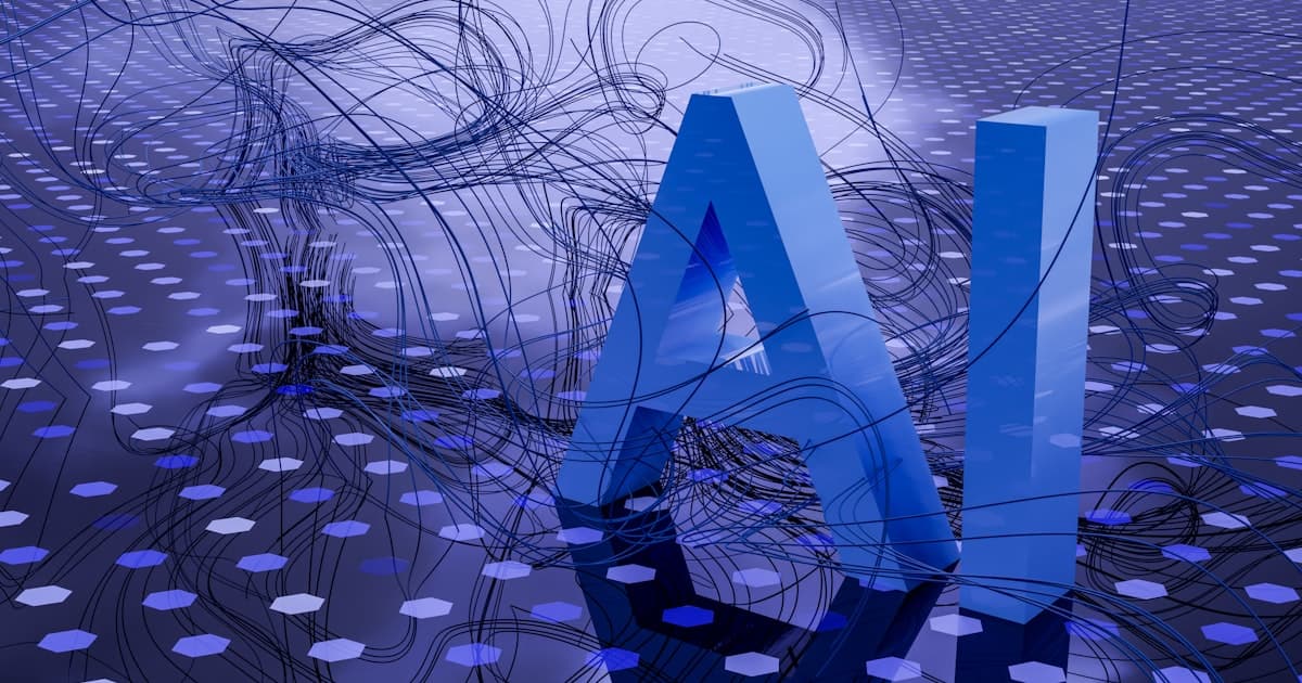 Abstrakte Visualisierung eines neuronalen Netzwerks